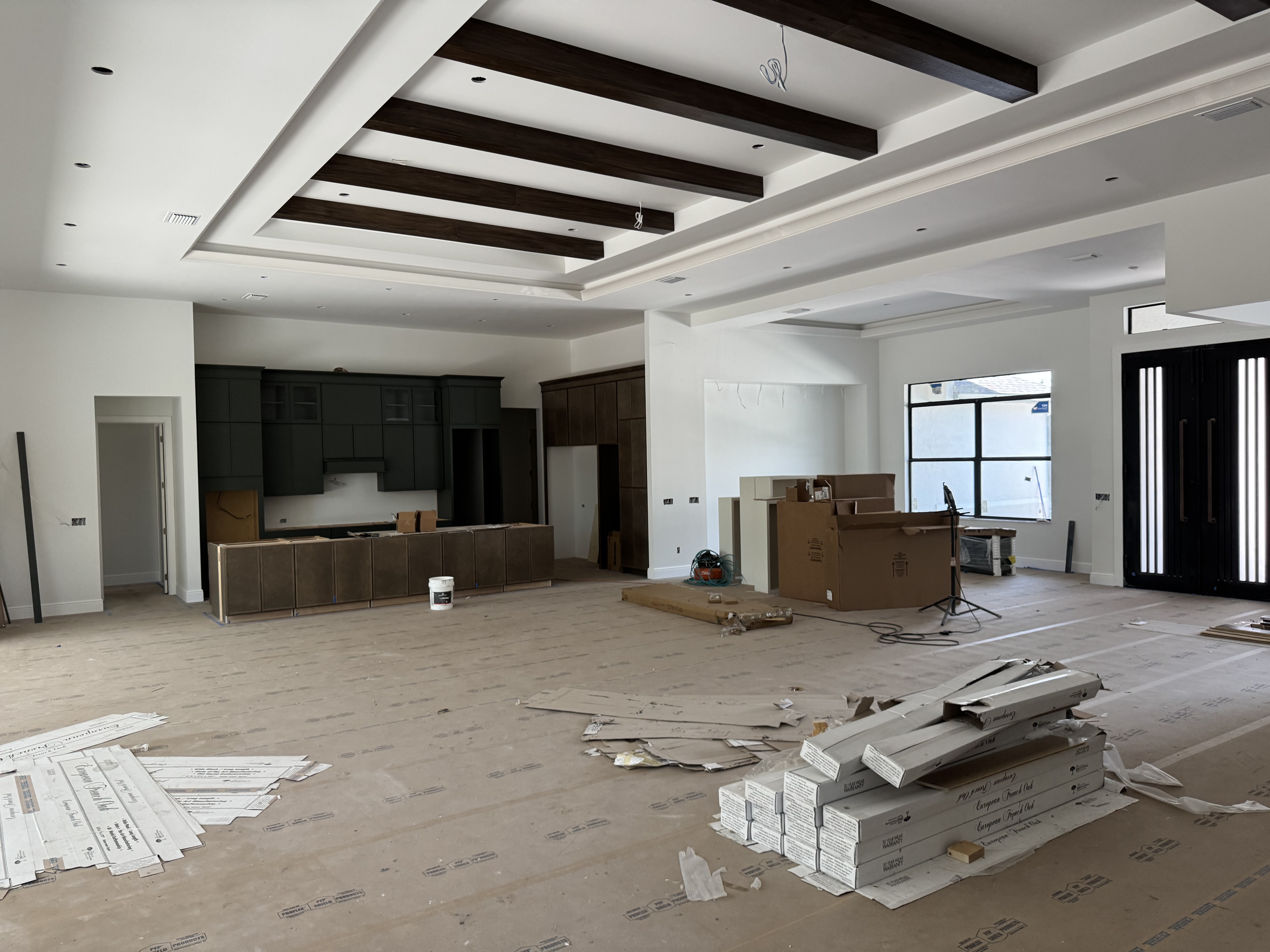Kingsdown custom home interior under construction in Sarasota